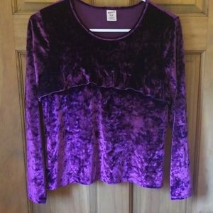 Arizona Jeans Co girls plus size velour blouse